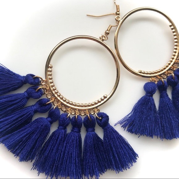 “Arriba!” Boho Tassel Fringe Hoop Fun Cute Earring - Picture 3 of 16